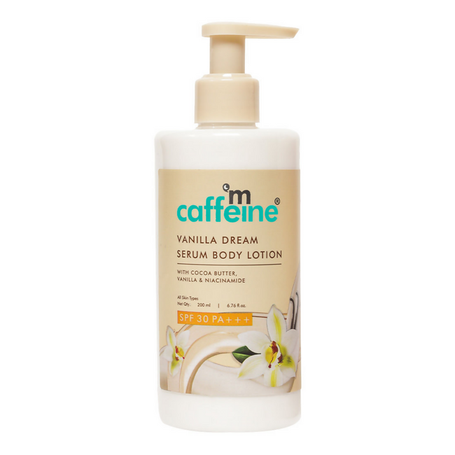 mCaffeine Vanilla Dream Serum Body Lotion SPF 30 PA+++ For 72 hrs Deep Moisturization Hover Image