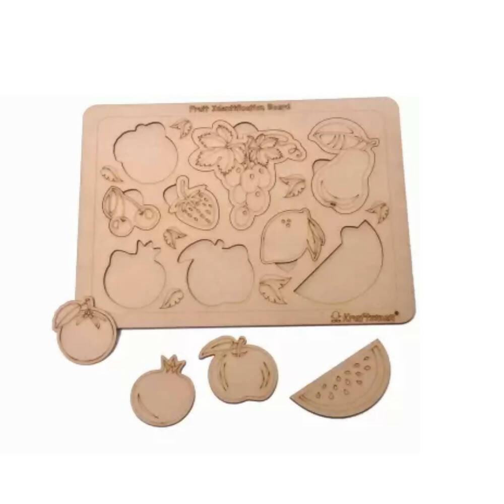 Kraftsman Fruits Board Identification Puzzle Board | Color Kit Included