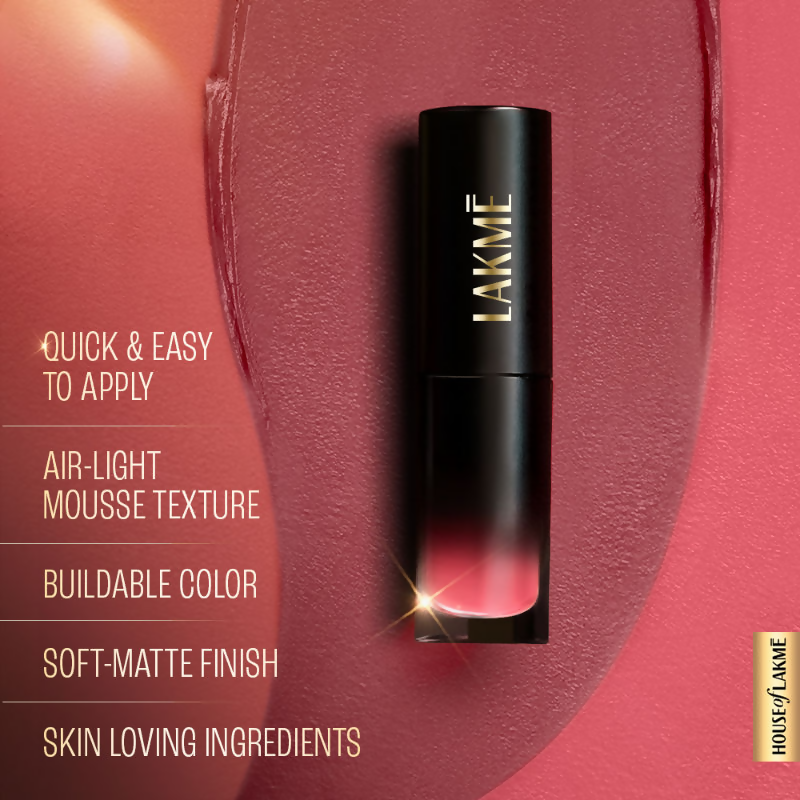 Lakme Xtraordin-Airy One-And-Done Lip, Eye & Cheek Tint - Bubblegum Blush