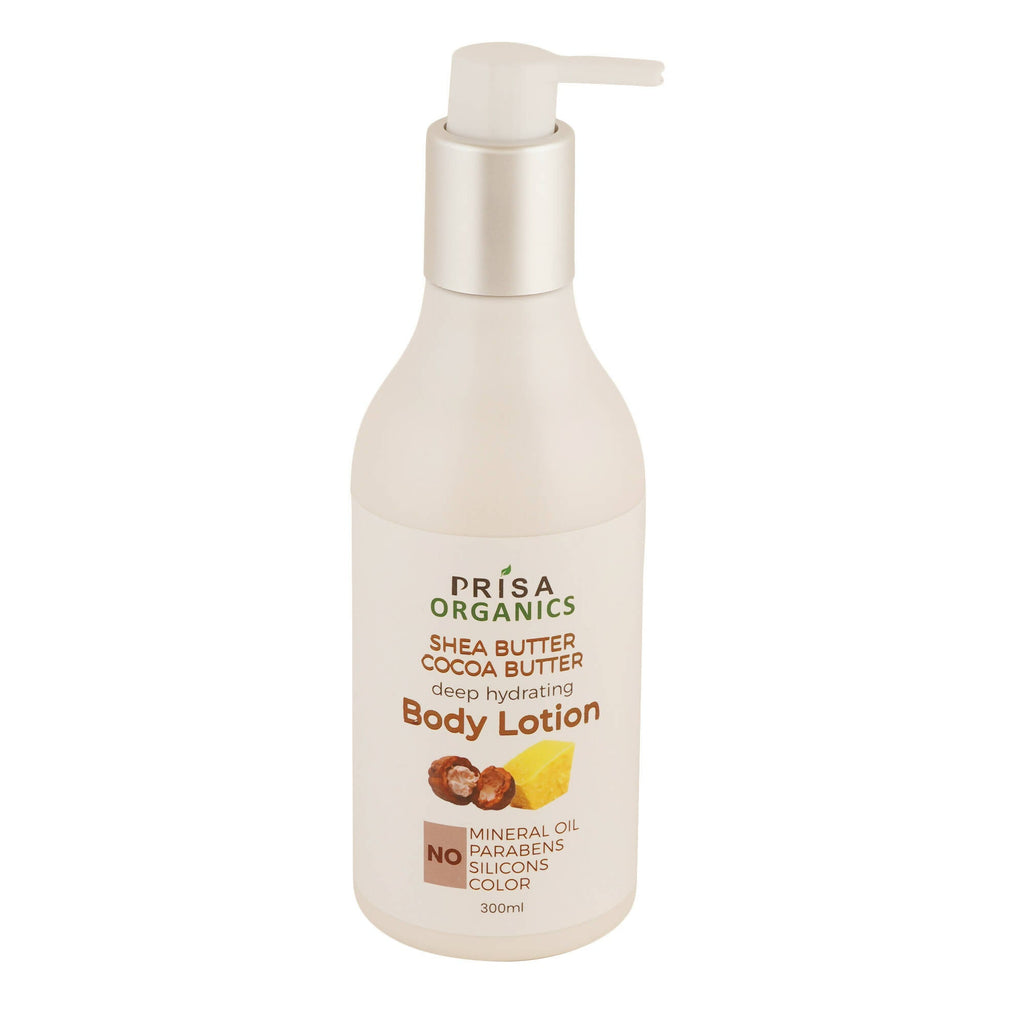 Prisa Organics Shea Butter Cocoa Butter Deep Hydrating Body Lotion