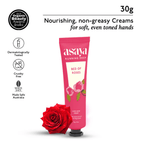 Asaya Bed of Roses Hand Cream Softens Dry, Rough Hands For Men & Women