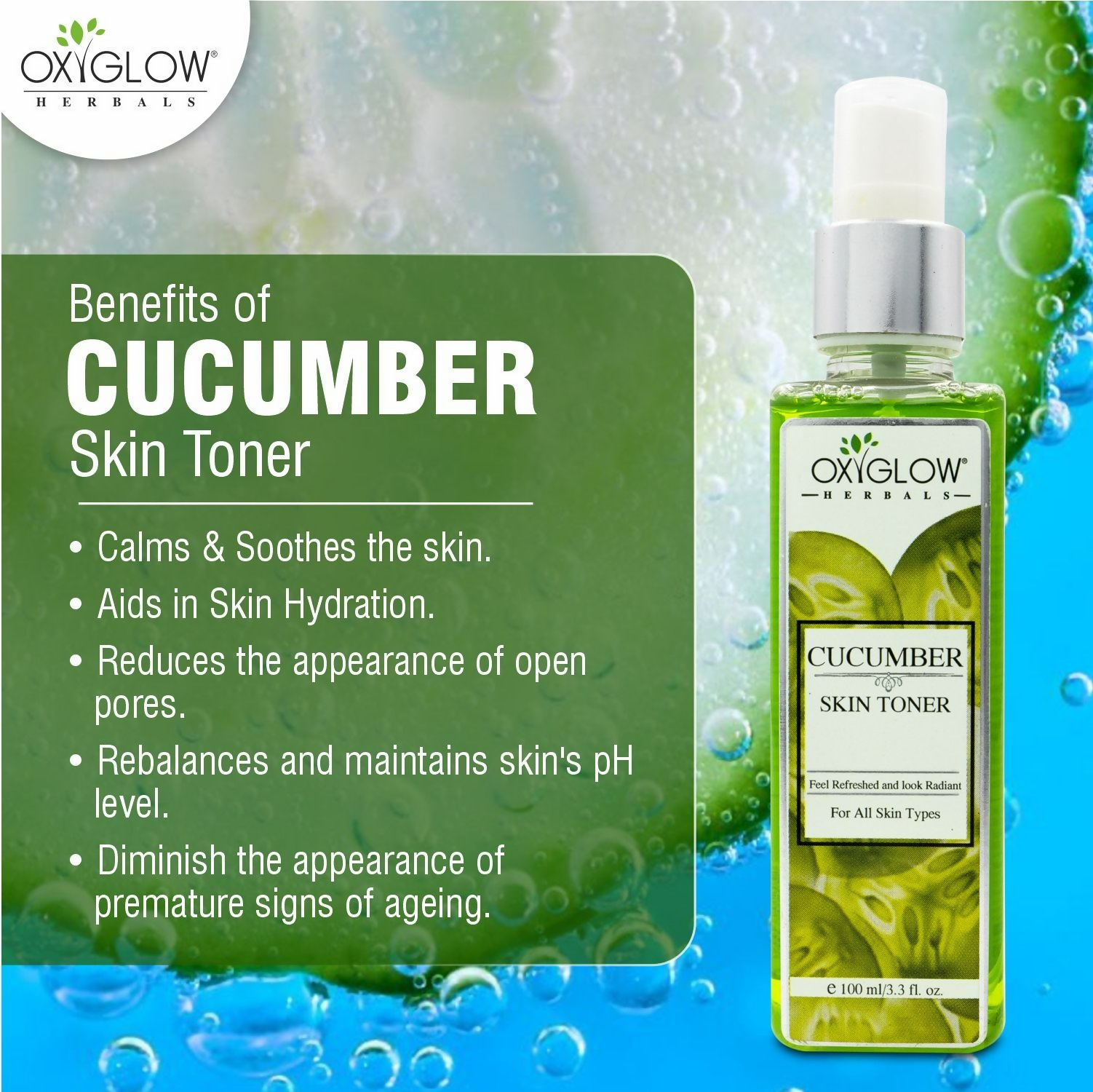 Oxyglow Herbals Cucumber Skin Toner