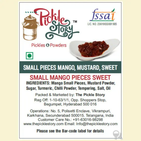 The Pickle Story Mango, Mustard & Sugar Sweet Pickle