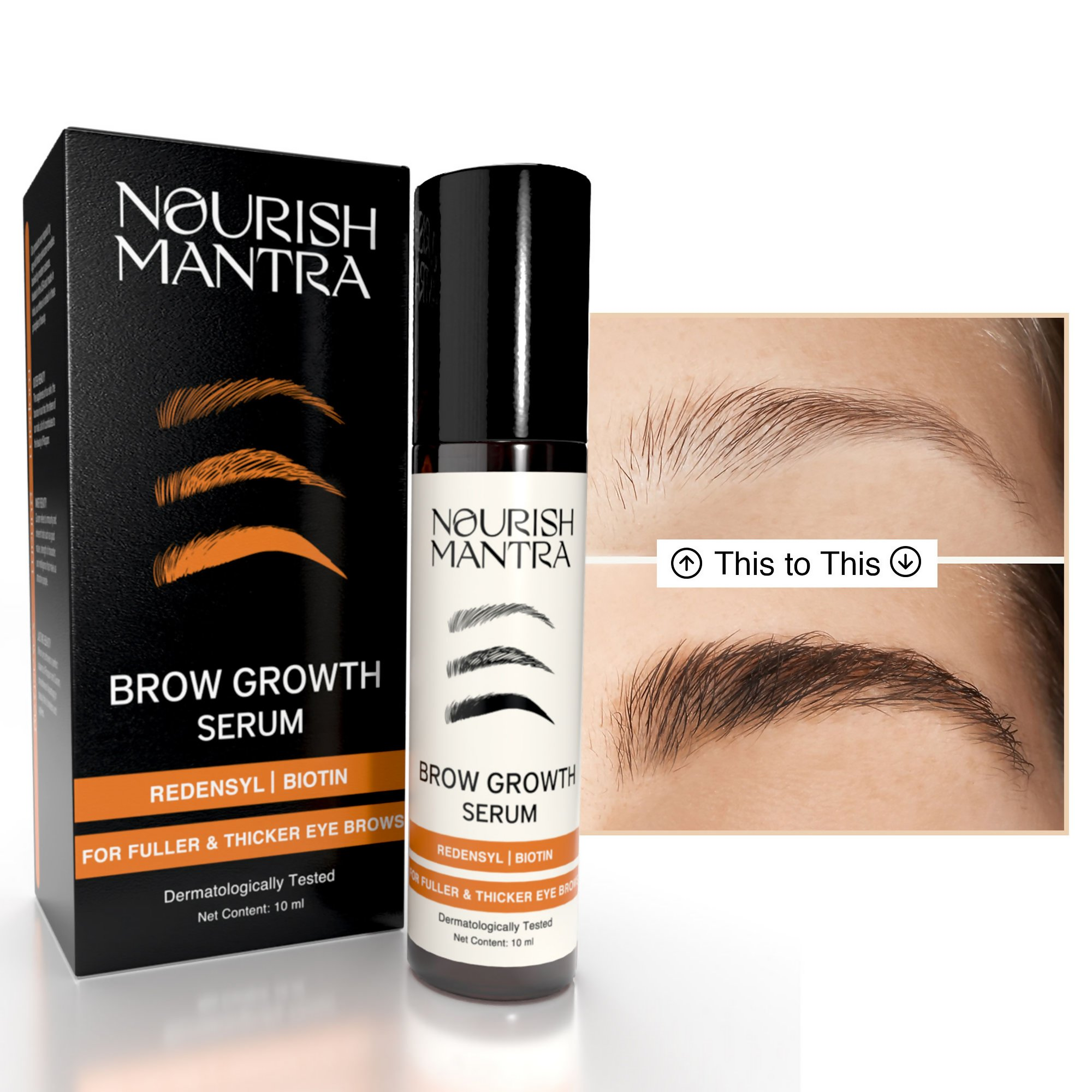 Nourish Mantra Eye Brow Growth Serum with Biotin & Peptides