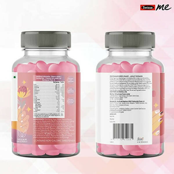 Swisseme Biotin Gummies With Vitamin B12, C & E For Healthy Hair & Nails Main Image