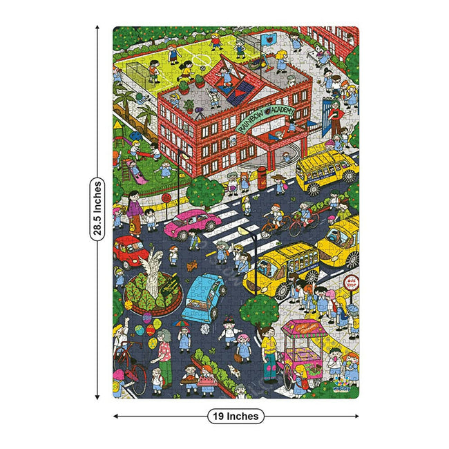 Webby Wooden After School Illustration Jigsaw Puzzle-1000 Pcs Main Image