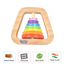 Nesta Toys Wooden Rainbow Rattle for Babies, Montessori Wooden Toy
