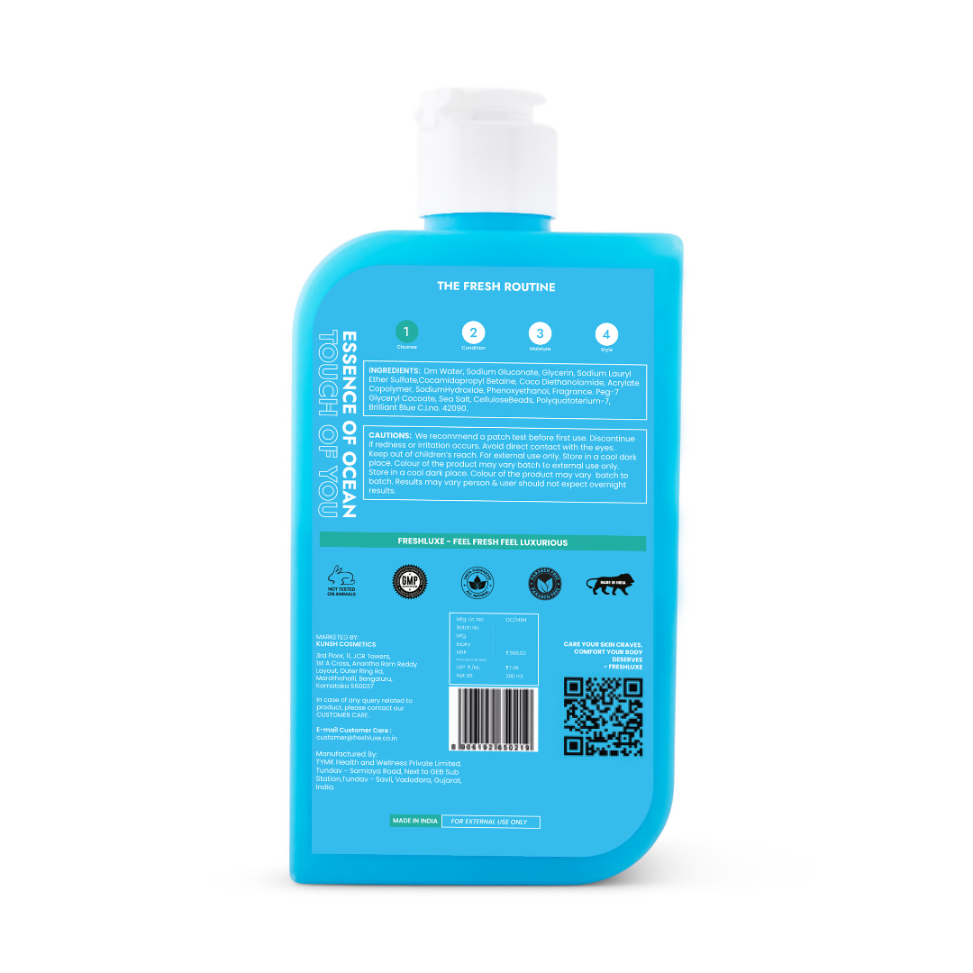 FreshLuxe Aqua Essence Shower Gel Intense Hydration & Exfoliation