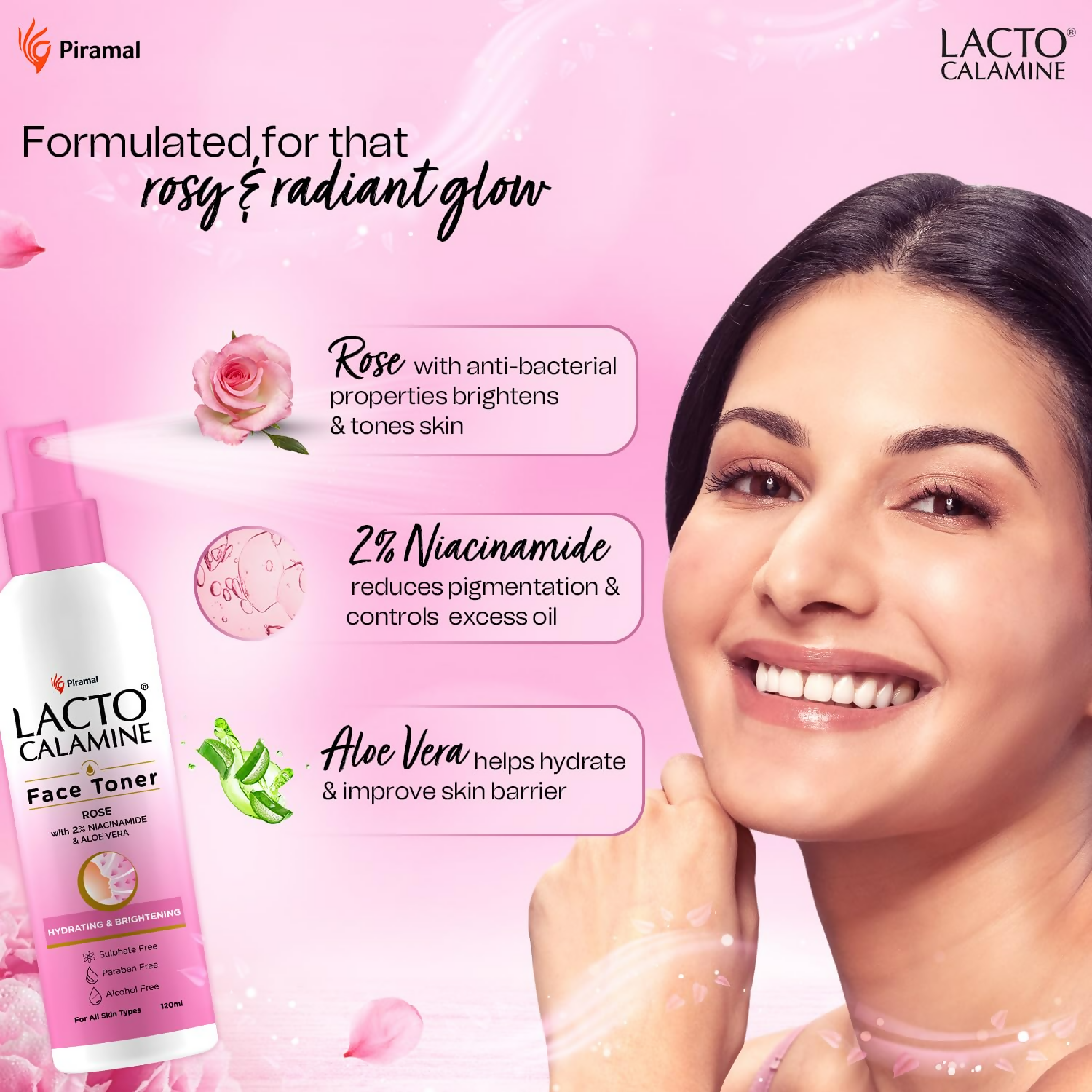 Lacto Calamine Rose Water Toner