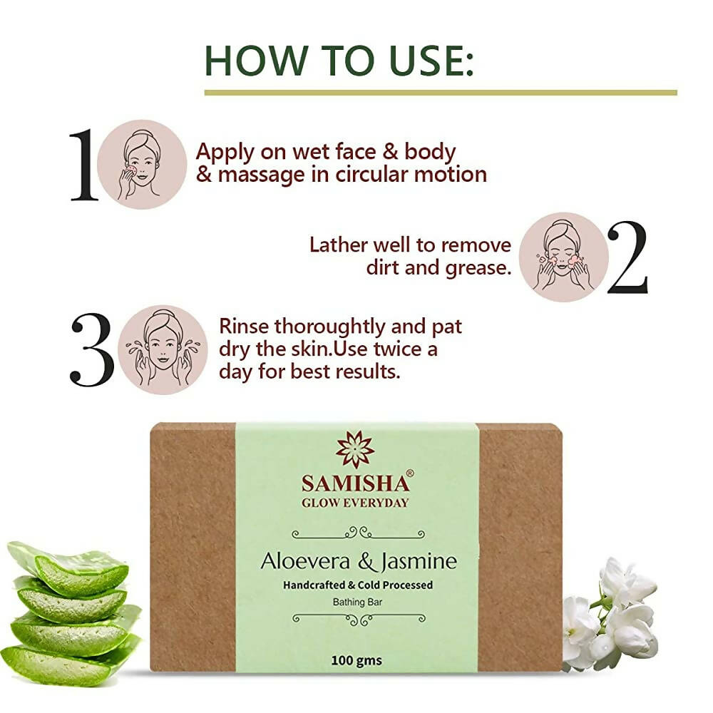 Samisha Organic Aloevera & Jasmine Anti-Blemish Bathing Bar
