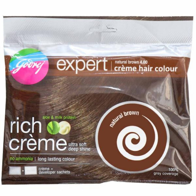 Godrej Expert Rich Creme Hair Colour - Natural Brown 4.00 (Pack of 4) Main Image
