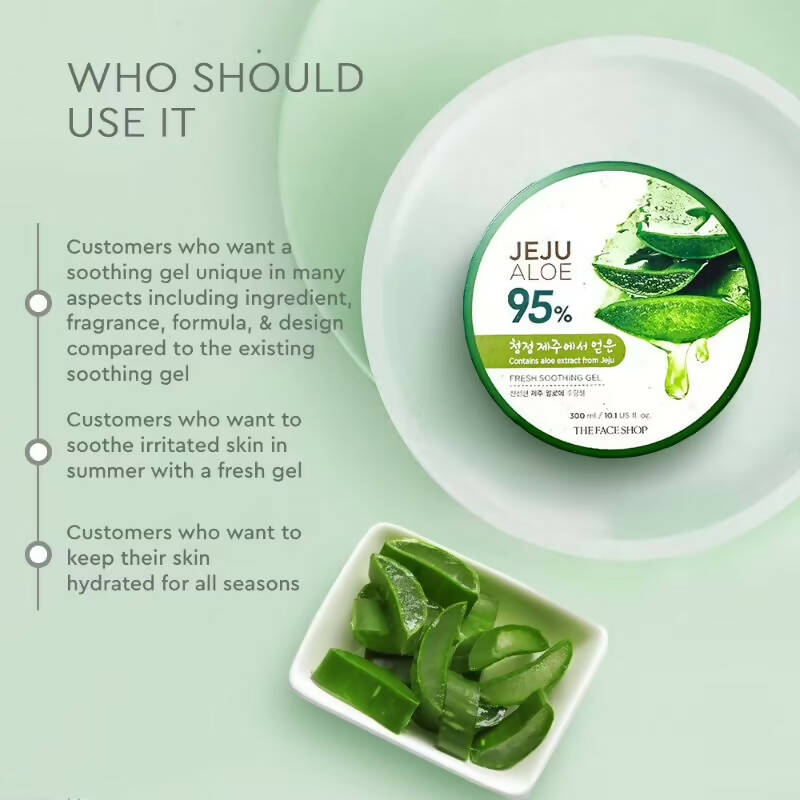 The Face Shop Jeju Aloe Fresh Soothing Gel - Korean Skincare