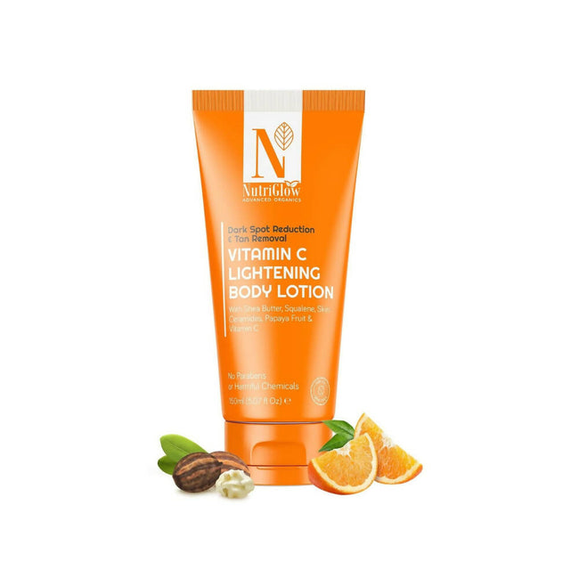 NutriGlow Advanced Organics Vitamin C Lightening Deep Moisture, Brightening Body Lotion Hover Image