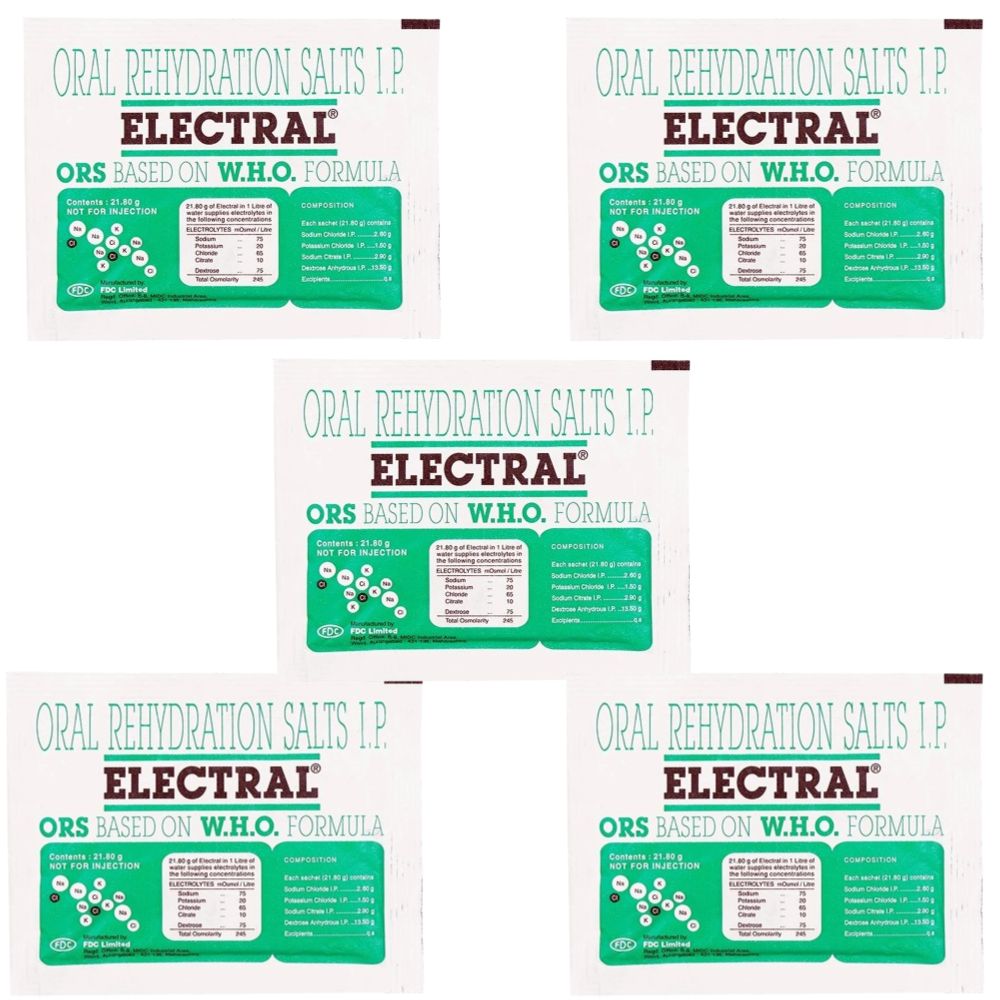 Electral Powder | Electral Oral Rehydration ORS Based on W.H.O Formula | Restore Body Fluids & Electrolytes Relieve from Dehydration, Fatigue & Weakness