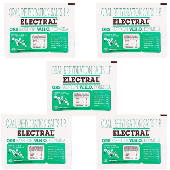 Electral Powder | Electral Oral Rehydration ORS Based on W.H.O Formula | Restore Body Fluids & Electrolytes Relieve from Dehydration, Fatigue & Weakness Main Image