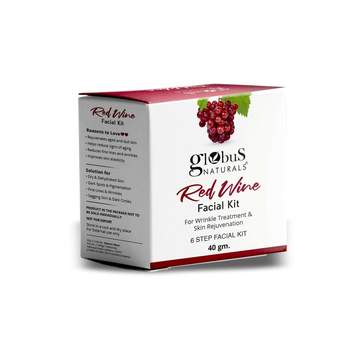 Globus Naturals Anti-Ageing Red Wine 6 Step Facial Kit