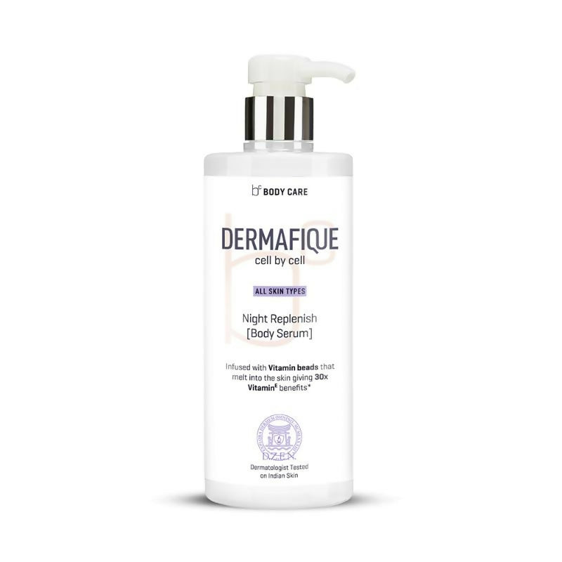 Dermafique Night Replenish Body Serum With 30X Vitamin E, Repairs Skin Cell Damage