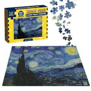 Webby Wooden Starry Night Painting Jigsaw Puzzle-1000 Pcs
