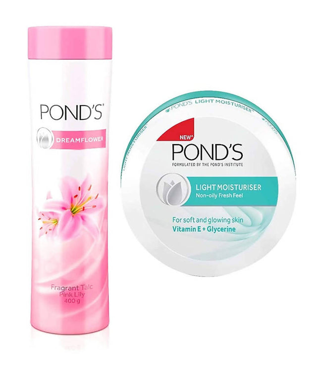 Ponds Dreamflower Fragrant Talcum Powder Pink Lily And Light Moisturiser Hover Image