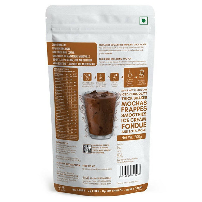 Cocosutra Lite- Sugar Free Caramel Drinking Chocolate Mix Main Image