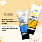 Dr. Sheth's Kesar & Kojic Acid Sunscreen & Oil-Free Moisturizer Combo - Hydrates & Fades Pigmentation