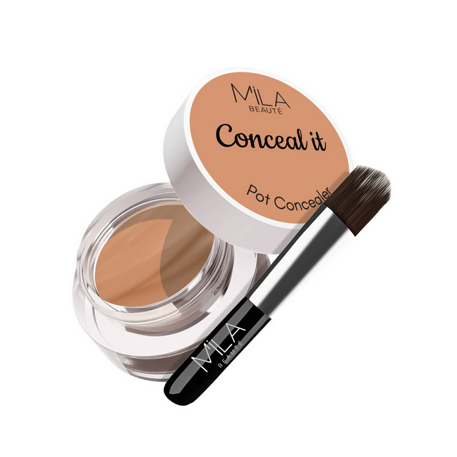 Mila Beaute Conceal It Pot Concealer Creamy Matte Finish with SPF 15 - Natural Nude Hover Image