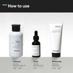 Minimalist Dry Skincare Kit - Face Wash, Moisturizer & Serum