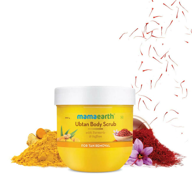 Mamaearth Ubtan Face Mask & Body Scrub with Turmeric & Saffron Combo For Tan Removal Main Image