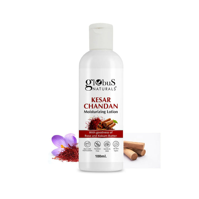 Globus Naturals Kesar Chandan Moisturizing Body Lotion For Silky Soft, Smooth, Radiant Skin, All Skin Types Main Image