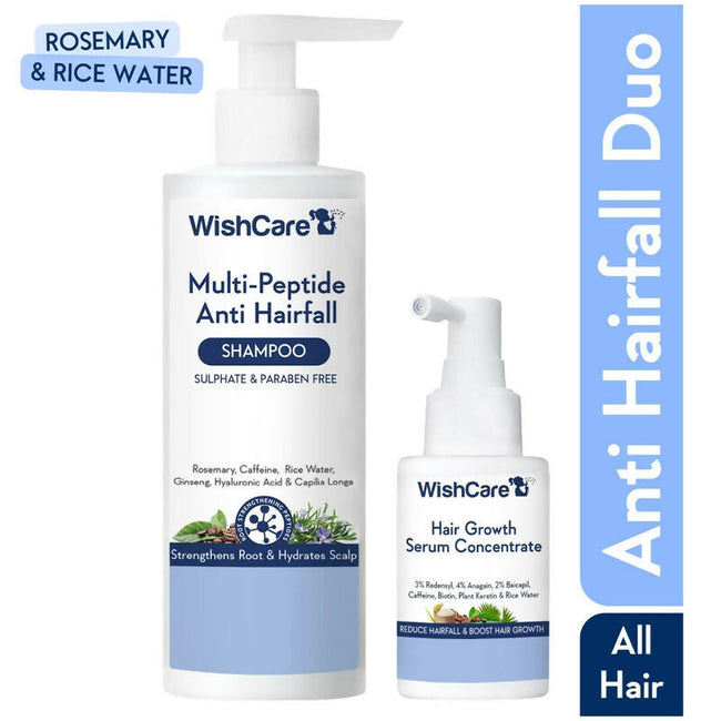 Wishcare Hair Growth Serum Concentrate + Multi Peptide Anti Hairfall Shampoo Combo Main Image