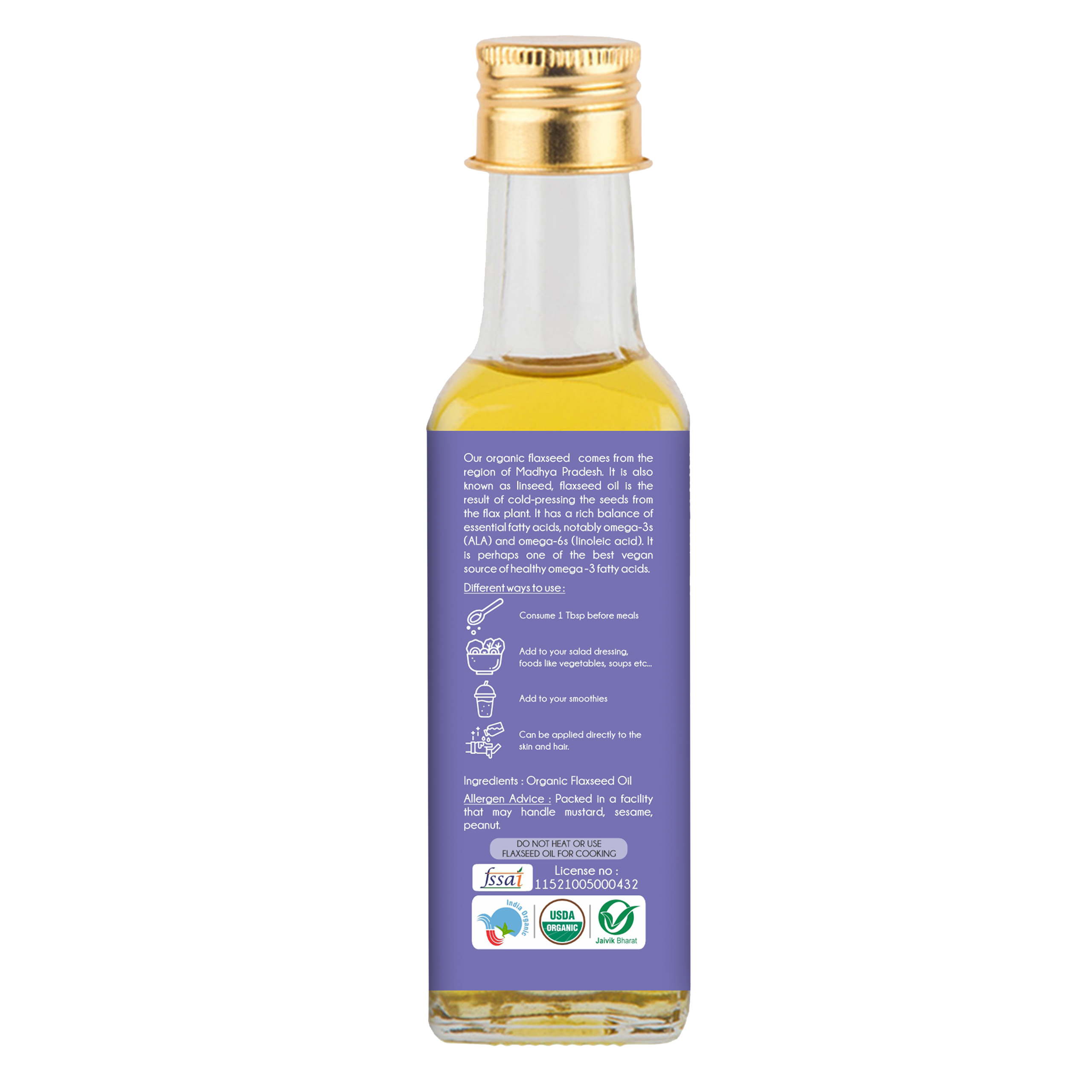 Praakritik Organic Flaxseed Oil