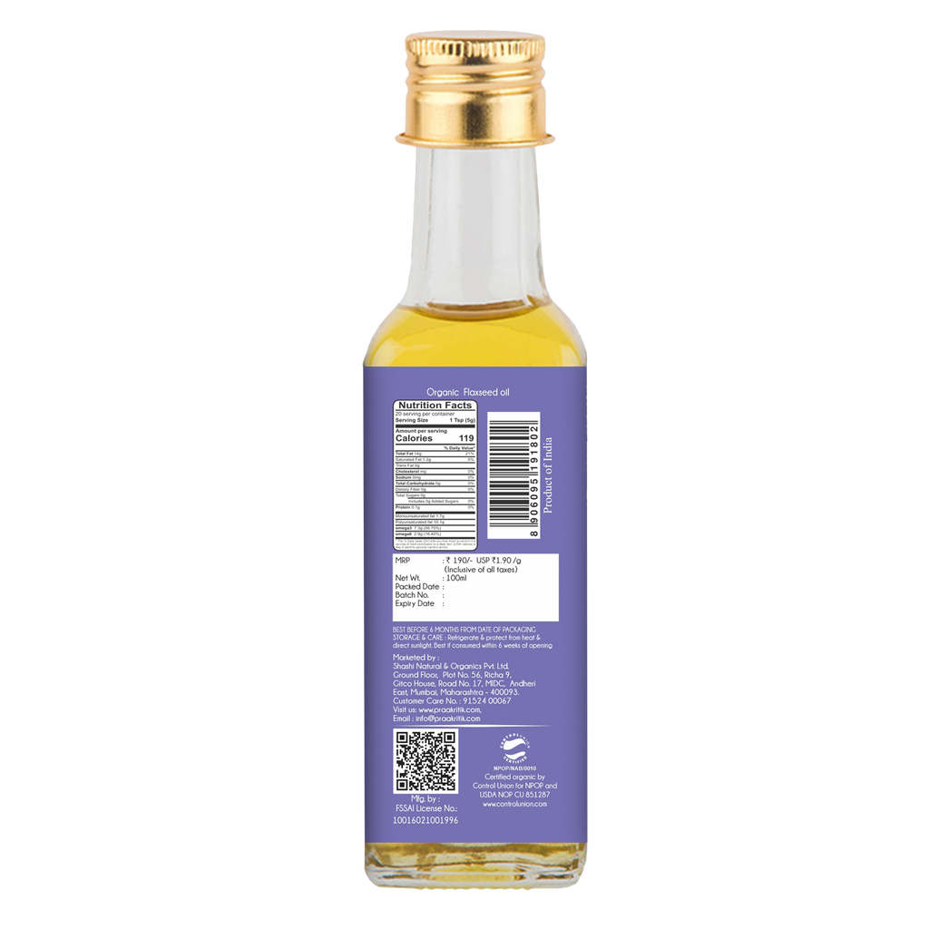 Praakritik Organic Flaxseed Oil