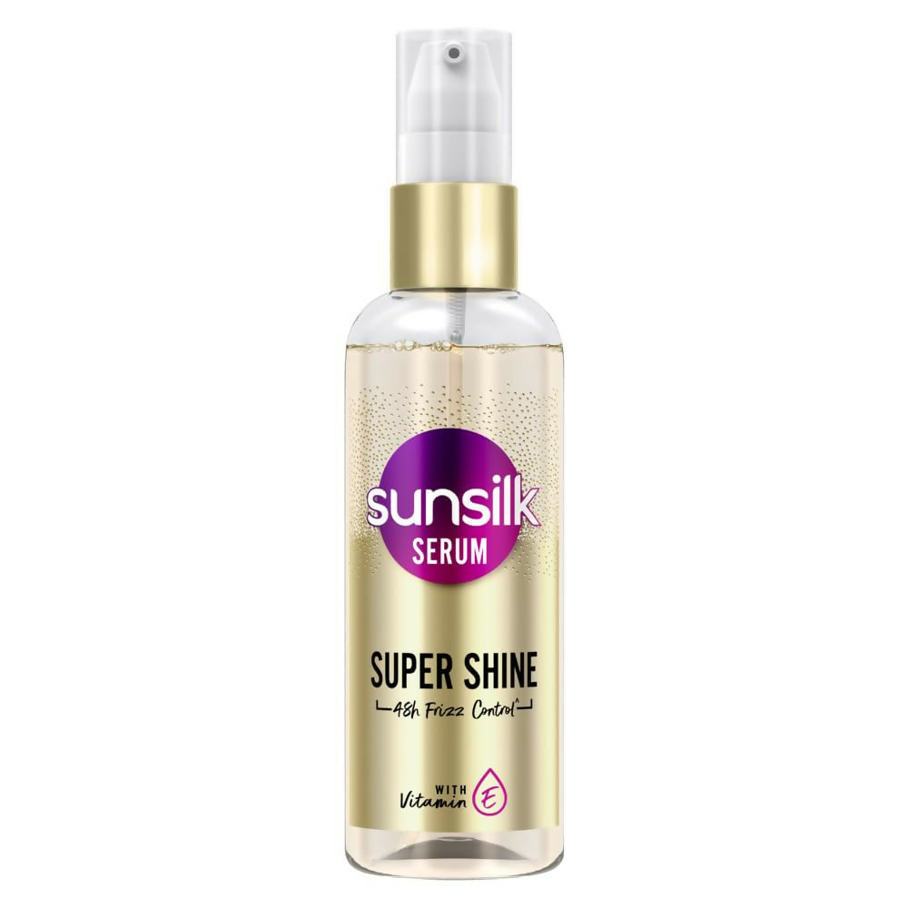 Sunsilk Super Shine Hair Serum For Dry Frizzy Hair, Vitamin E Nourishment, 48 hour frizz free