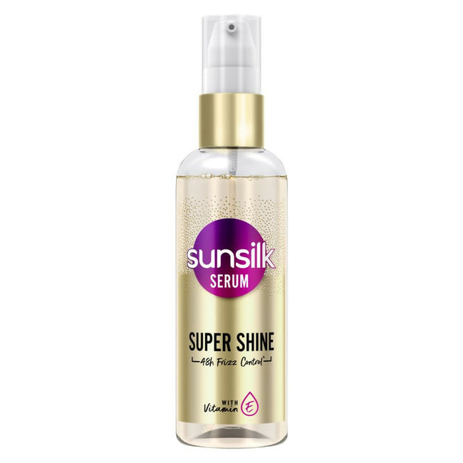Sunsilk Super Shine Hair Serum For Dry Frizzy Hair, Vitamin E Nourishment, 48 hour frizz free Hover Image