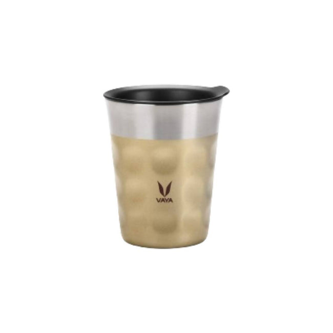 Vaya Popcup Insulated Coffee Mug Tumbler With Lid - 250 ml (Gold) Hover Image