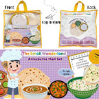 The Small Wonderland Annapurna Thali Pretend Play Set -Roti,Daal ,Rice ,bhindi ki sabji - Indian Food Inspired Pretend Play toys