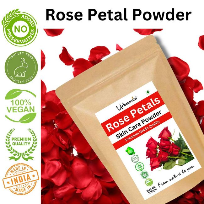 Urbaano Herbal Rose Petal Powder Double Filtered Natural Pure For Skin Main Image