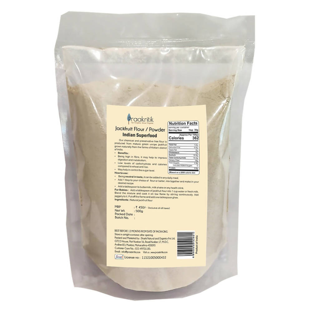 Praakritik Natural Jackfruit Flour | Helps Control Blood Sugar Levels | Gluten-Free Jackfruit Powder
