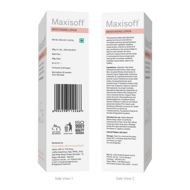 Maxisoft Moisturizing Lotion 24Hrs Moisturisation Main Image