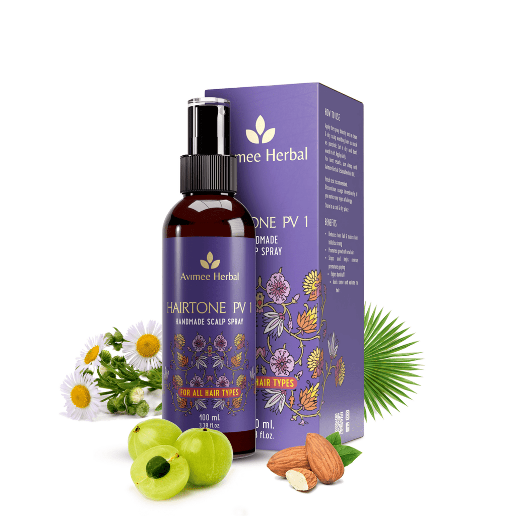 Avimee Herbal Anti Hairfall Kit - Oil, Cleanser and Scalp Spray, Controls Hair Fall and Strengthens Hair Root, With Rosemary, Amla, Methi & Bhringraj