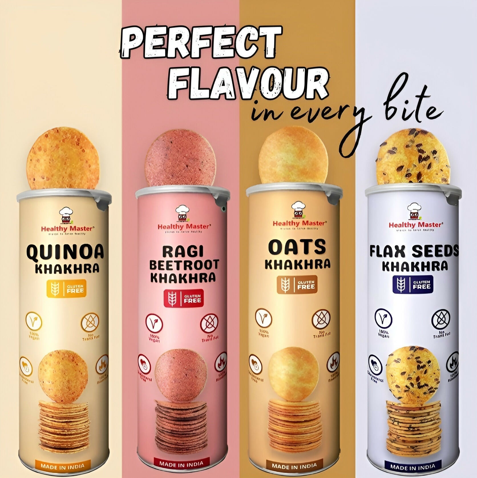 Healthy Master Roasted Oats Khakhra – Coin-Sized Crackers