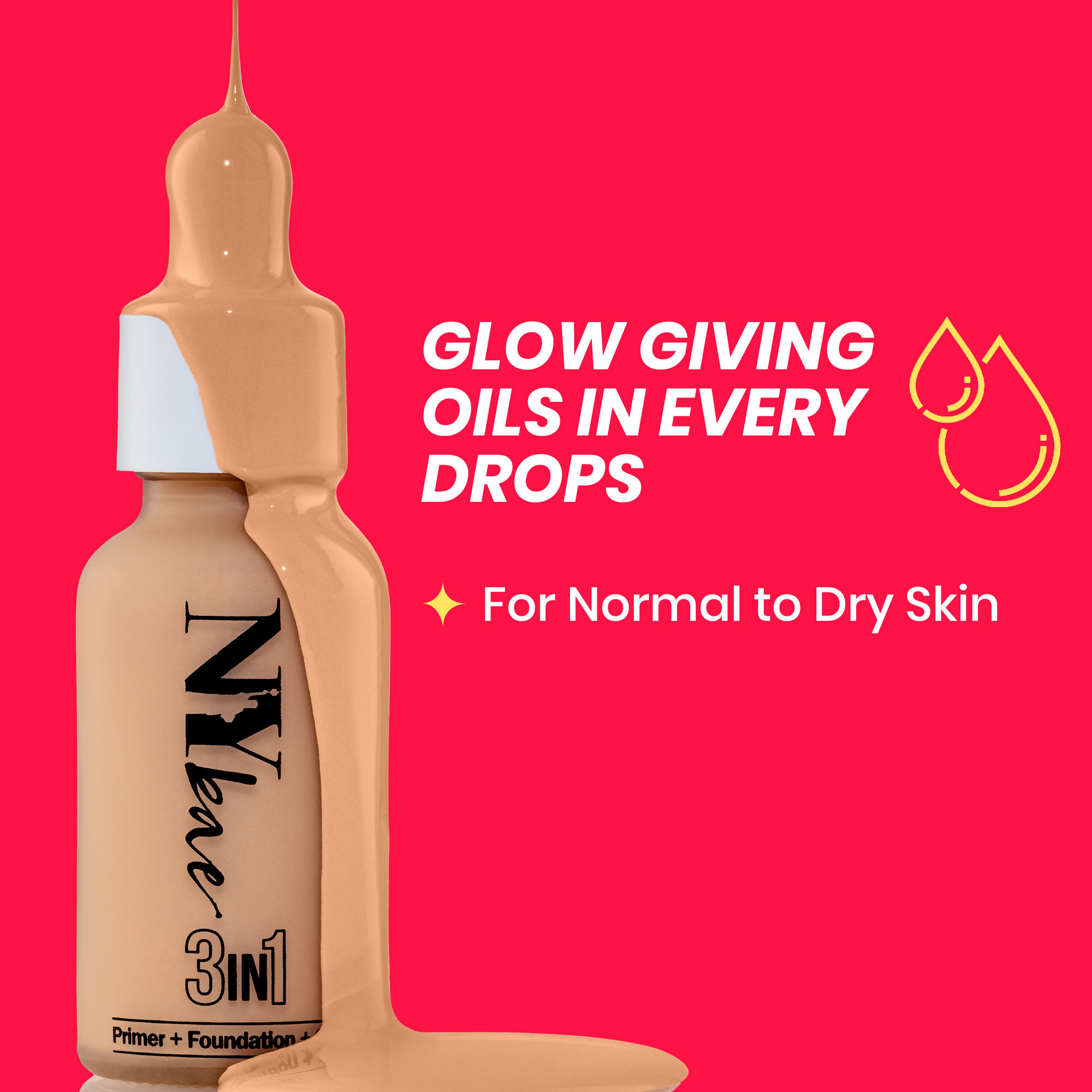 NY Bae 3 in 1 Serum Foundation Infused With Primer - Warm Cashew 03