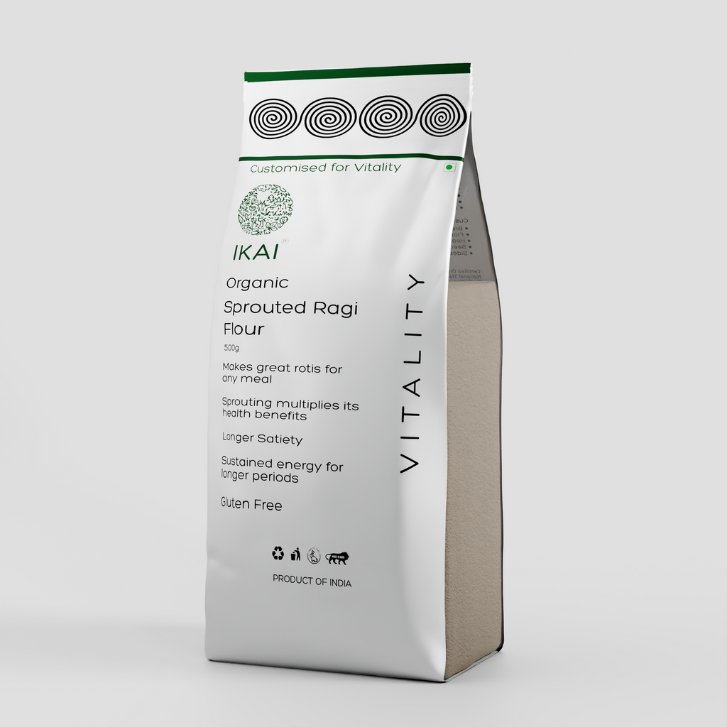 IKAI Organic Sprouted Finger Millet/Ragi Atta