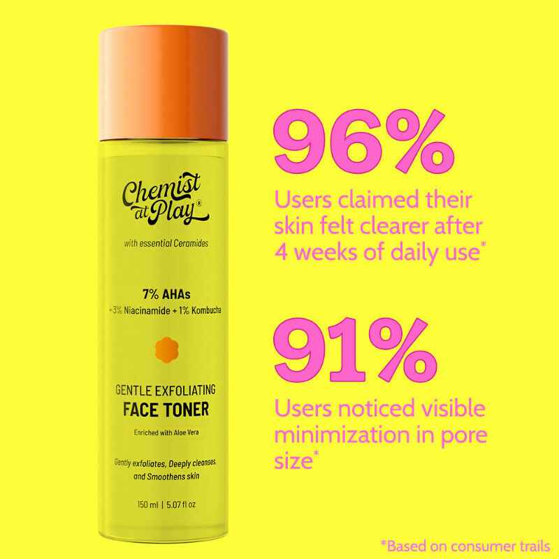 Chemist At Play Gentle Exfoliating Face Toner For Glowing Skin