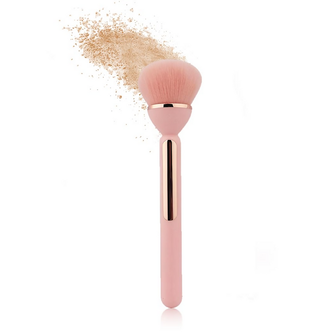 Gleva Multipurpose Professional Powder & Blush Cheek Brush - Pink Hover Image