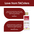 TAC - The Ayurveda Co. Kumkumadi Body Lotion for Dry Skin, Deep Nourishment & Moisturization