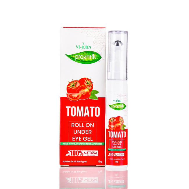 VI-JOHN Prakritik Tomato Under Eye Gel, Reduces Dark Circles, Puffiness,Fine Lines 100% Bioactives Hover Image