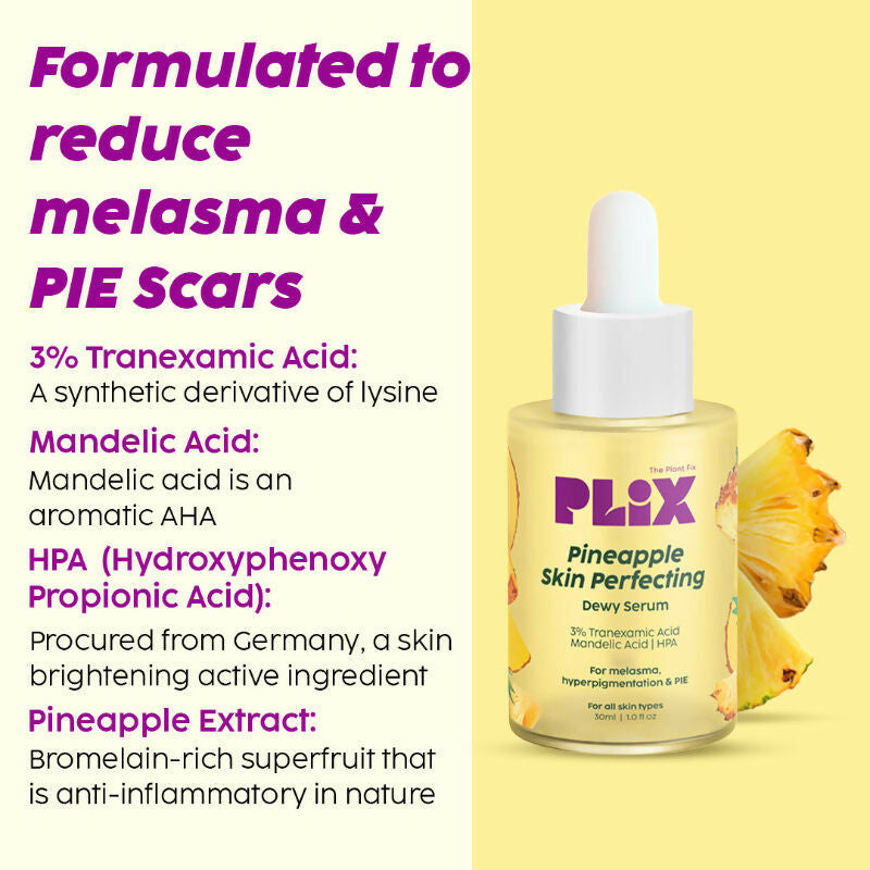 PLIX The Plant Pineapple De-Pigmentation Regime with Juicy Facewash & Serum