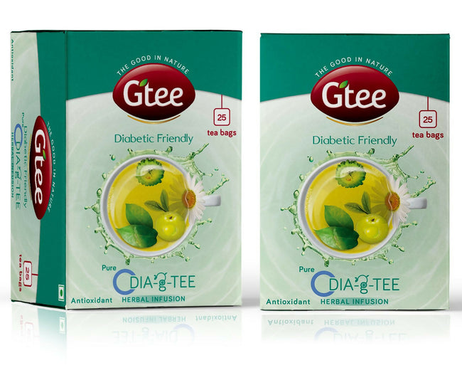 Gtee DIA-g-TEE Diabetic Friendly Tea with Gymnema, Bitter Gourd, Green Tea Hover Image