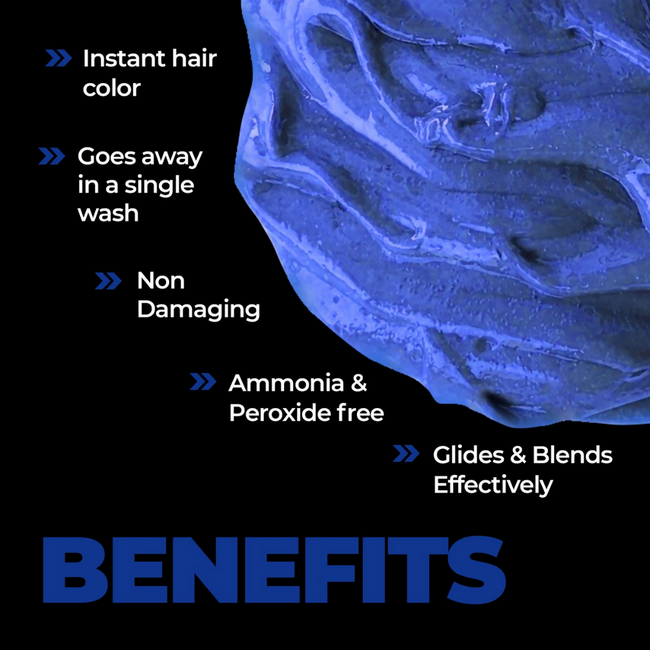 Beardo Dye Hard Temporary Hair Color Metallic Blue Main Image